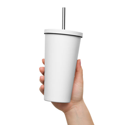 Filiz Elephant Insulated Tumbler with Straw, 20 oz, Roots & Talks - lifestyle photo 3