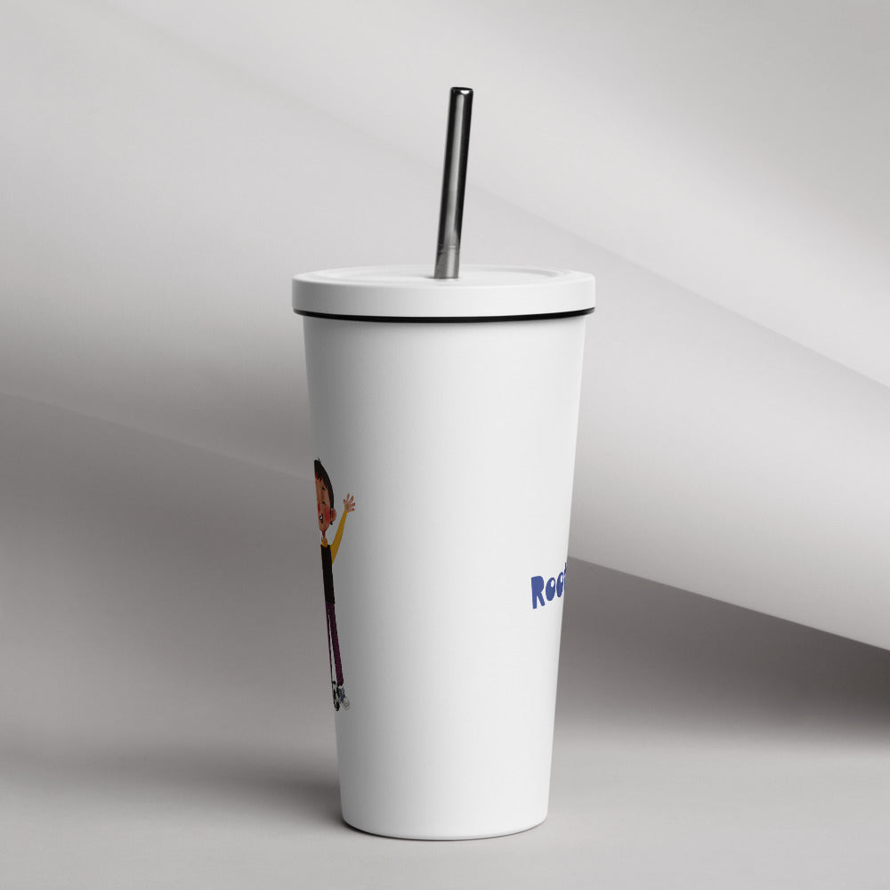 Gazi Character Insulated Tumbler with Straw, 20 oz, Roots & Talks - lifestyle photo 1