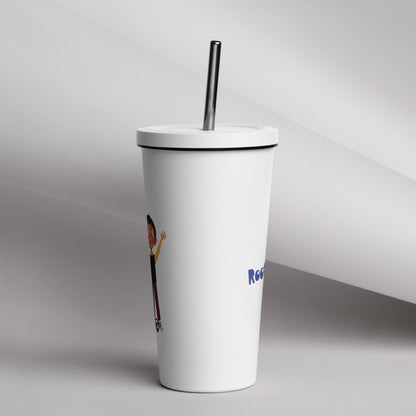 Gazi Character Insulated Tumbler with Straw, 20 oz, Roots & Talks - lifestyle photo 1