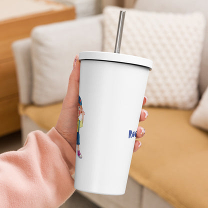 Giray Character Insulated Tumbler with Straw, 20 oz, Roots & Talks - lifestyle photo 2