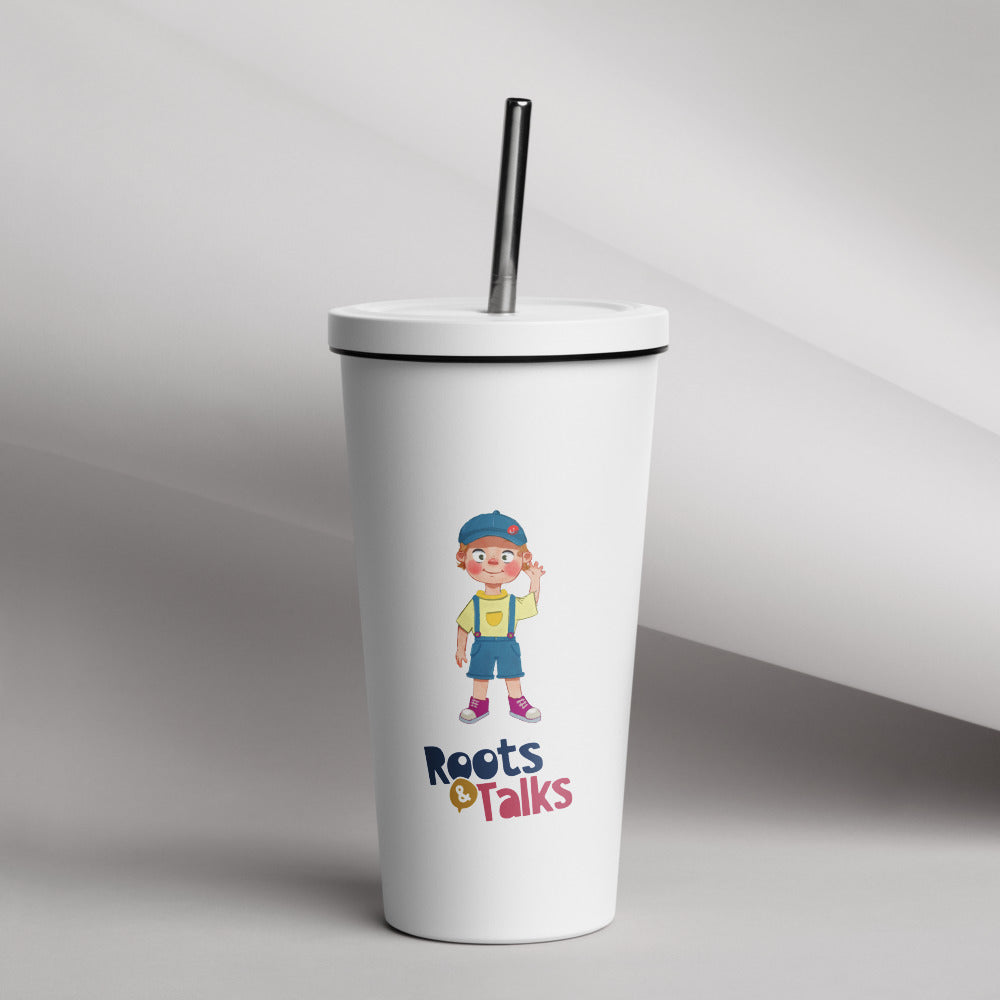 Giray Character Insulated Tumbler with Straw, 20 oz, Roots & Talks - lifestyle photo 1