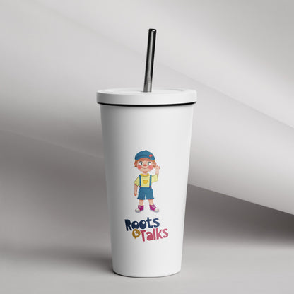 Giray Character Insulated Tumbler with Straw, 20 oz, Roots & Talks - lifestyle photo 1