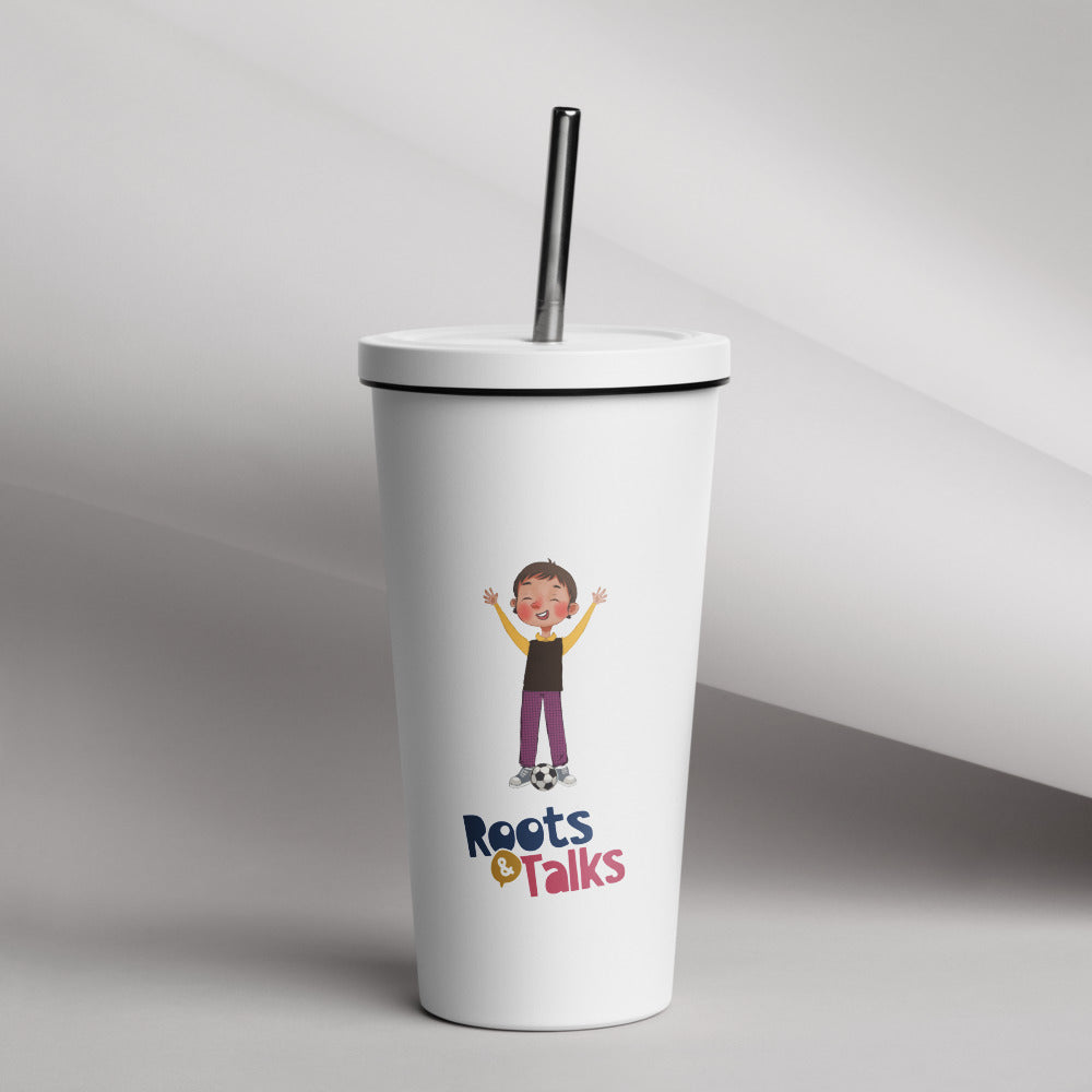 Gazi Character Insulated Tumbler with Straw, 20 oz, Roots & Talks - lifestyle photo 1