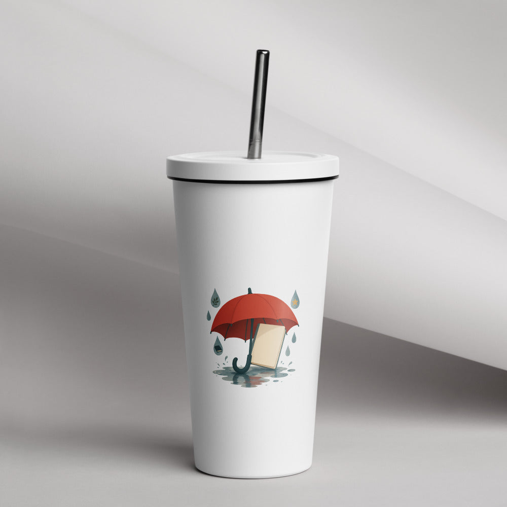 Word Umbrella Insulated Tumbler with Straw, 20 oz, Roots & Talks - lifestyle photo 1