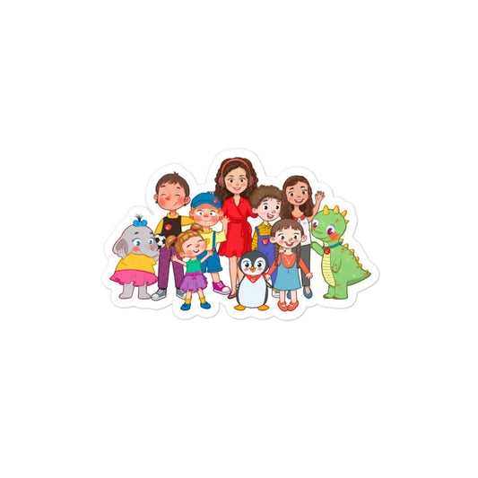 All the Characters Together Kiss-Cut Sticker, Roots & Talks - product photo