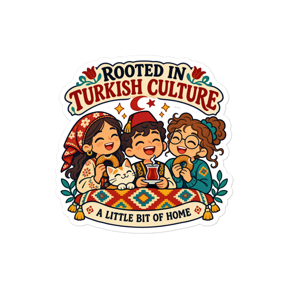 Rooted in Turkish Culture Kiss-Cut Sticker, Roots & Talks - product photo