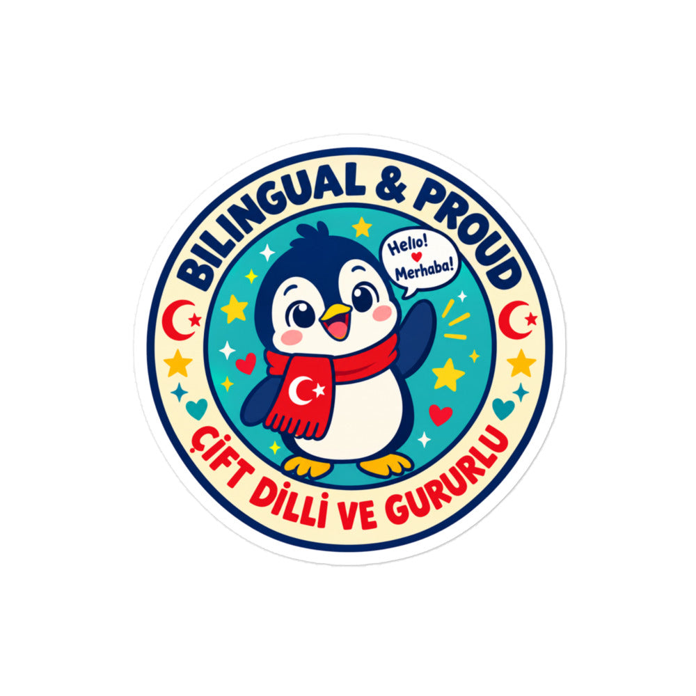 Bilingual & Proud Kiss-Cut Sticker, Roots & Talks - product photo