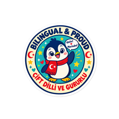 Bilingual & Proud Kiss-Cut Sticker, Roots & Talks - product photo