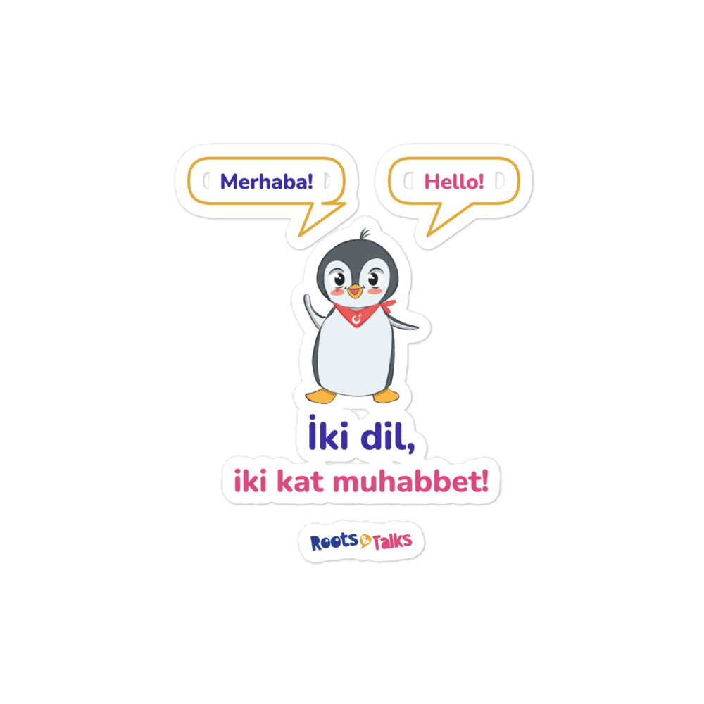 İki Dil, İki Kat Muhabbet Kiss-Cut Sticker, Roots & Talks - product photo