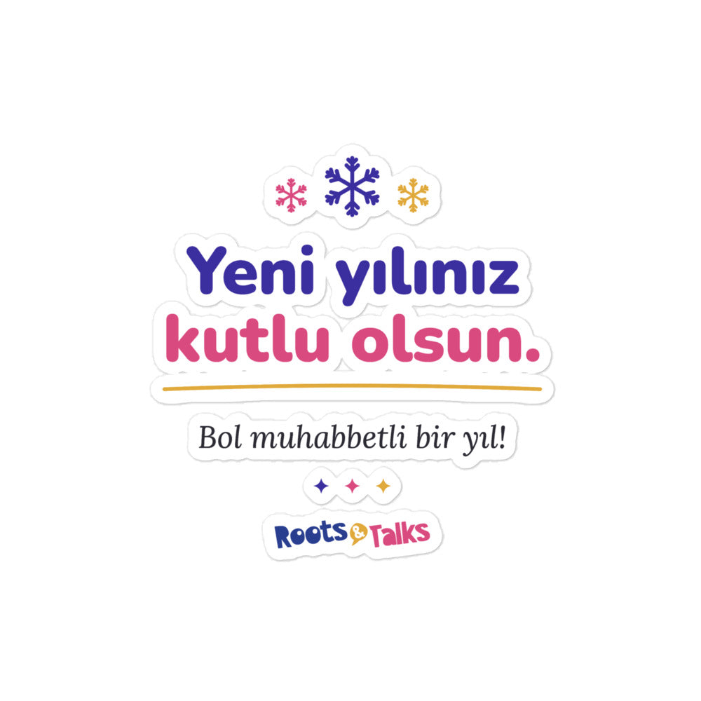 Yeni Yılınız Kutlu Olsun Kiss-Cut Sticker, Roots & Talks - product photo
