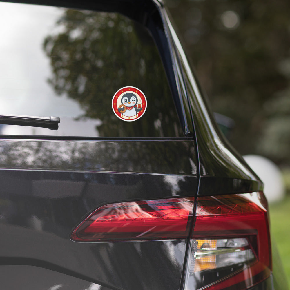 Simit and Tea Badge Kiss-Cut Sticker, Roots & Talks - lifestyle photo 2