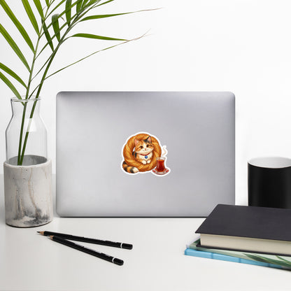 Susam the Simit Kitten Kiss-Cut Sticker, Roots & Talks - lifestyle photo 1