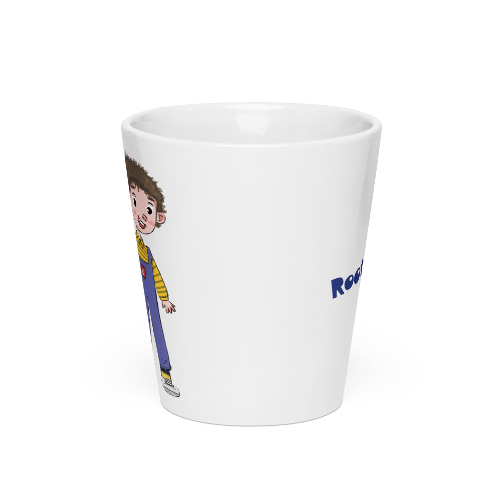 Ahmet Character Latte Mug, 12 oz, Roots & Talks - Front