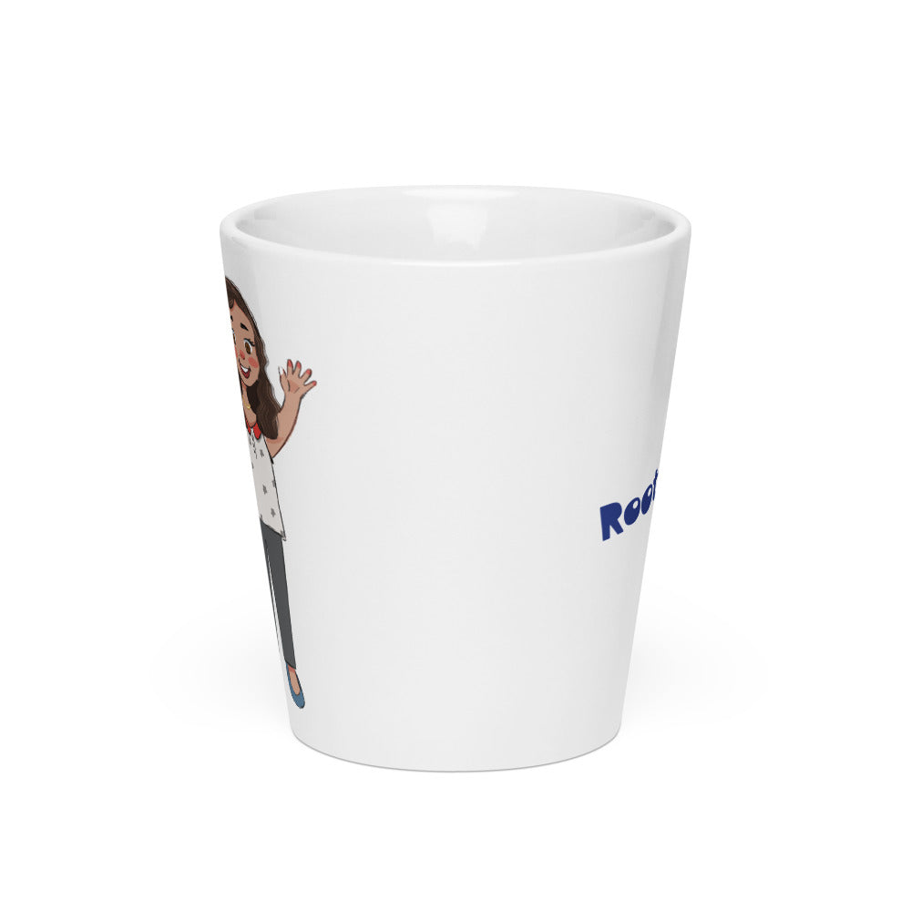 Defne Character Latte Mug, 12 oz, Roots & Talks - Front