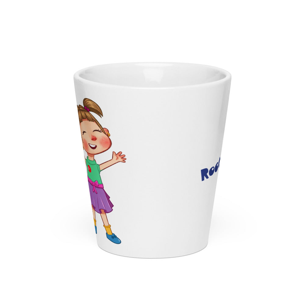 Ela Character Latte Mug, 12 oz, Roots & Talks - Front