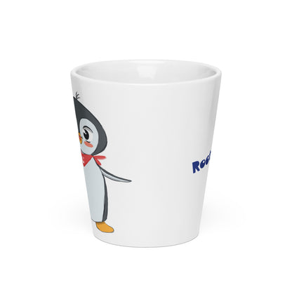 Pingucan Penguin Latte Mug, 12 oz, Roots & Talks - Front