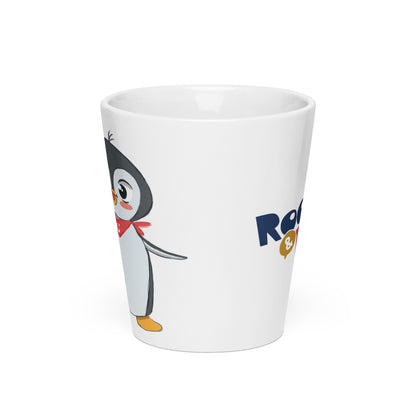 Pingucan Penguin Latte Mug, 12 oz, Roots & Talks - Front