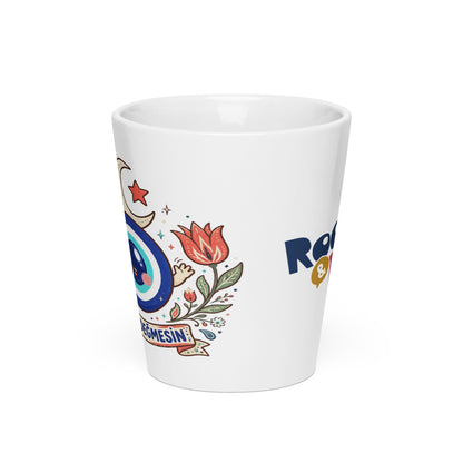 Nazar Değmesin Latte Mug, 12 oz, Roots & Talks - Front
