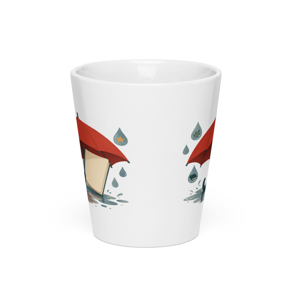 Word Umbrella Latte Mug, 12 oz, Roots & Talks - Front