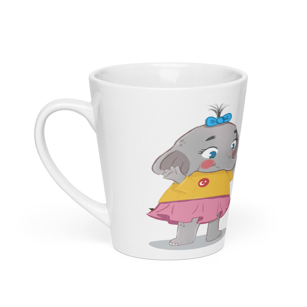 Filiz Elephant Latte Mug, 12 oz, Roots & Talks - product photo