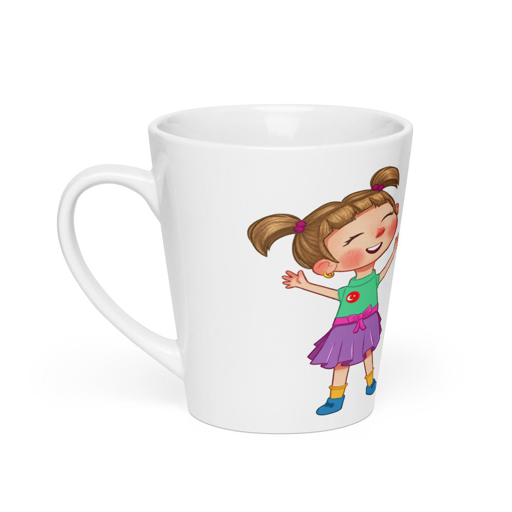 Ela Character Latte Mug, 12 oz, Roots & Talks - product photo