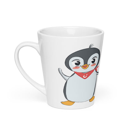 Pingucan Penguin Latte Mug, 12 oz, Roots & Talks - product photo