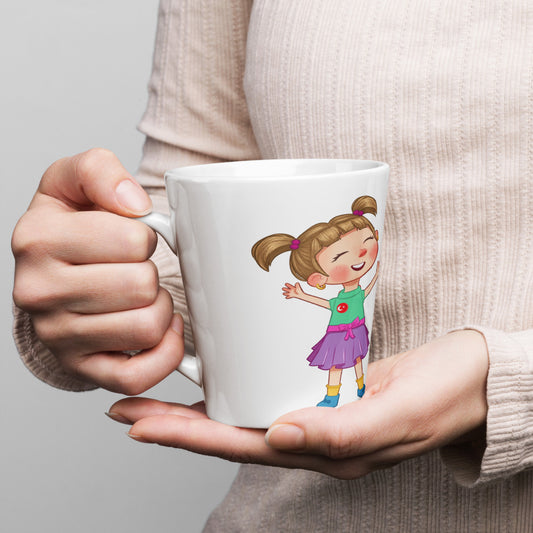 Ela Character Latte Mug, 12 oz, Roots & Talks - lifestyle photo 1