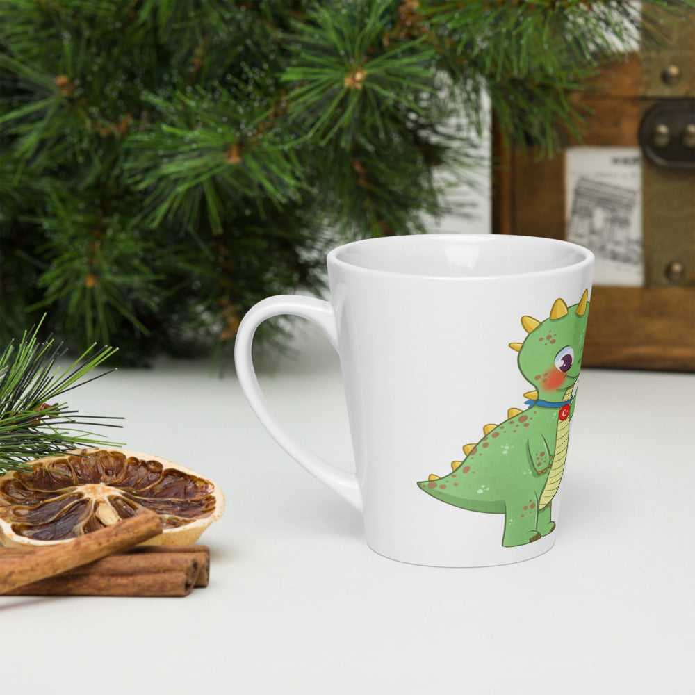 Dino Dinosaur Latte Mug, 12 oz, Roots & Talks - lifestyle photo 3