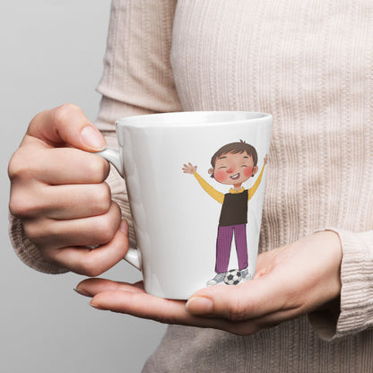 Gazi Character Latte Mug, 12 oz, Roots & Talks - lifestyle photo 1