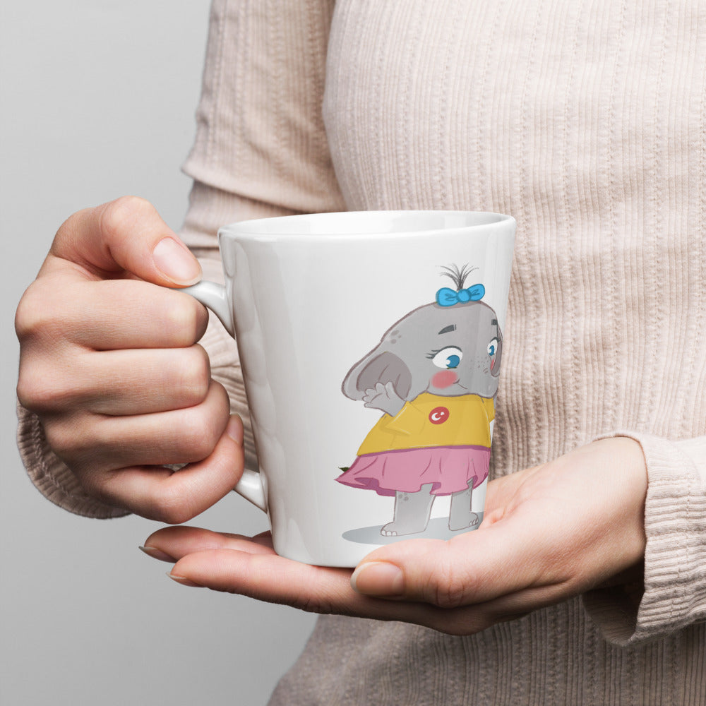 Filiz Elephant Latte Mug, 12 oz, Roots & Talks - lifestyle photo 1