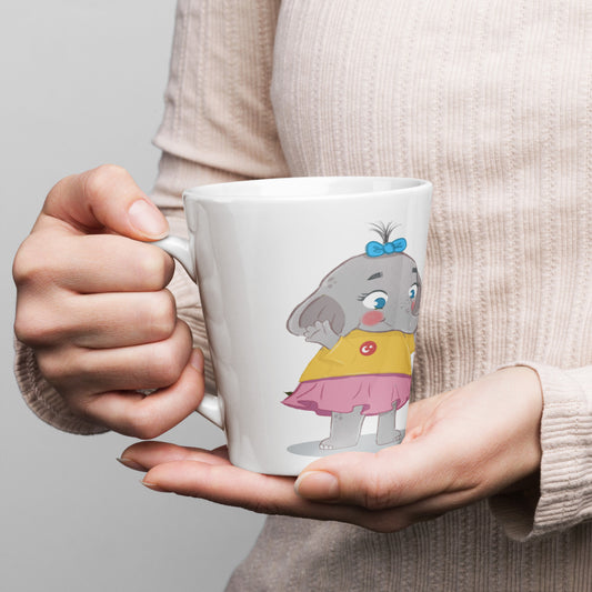 Filiz Elephant Latte Mug, 12 oz, Roots & Talks - lifestyle photo 1