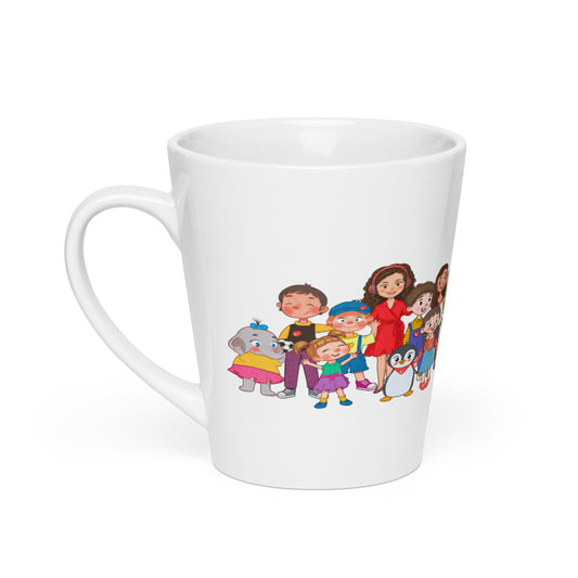 All the Characters Together Latte Mug, 12 oz, Roots & Talks - product photo