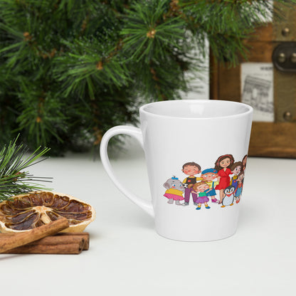 All the Characters Together Latte Mug, 12 oz, Roots & Talks - lifestyle photo 3