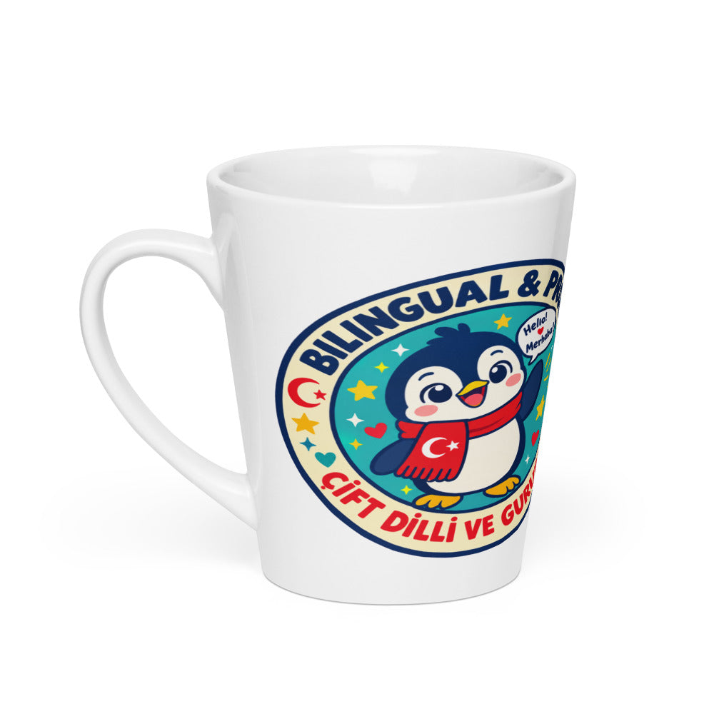 Bilingual & Proud Latte Mug, 12 oz, Roots & Talks - product photo