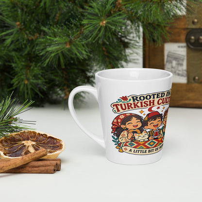 Rooted in Turkish Culture Latte Mug, 12 oz, Roots & Talks - lifestyle photo 3