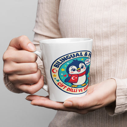 Bilingual & Proud Latte Mug, 12 oz, Roots & Talks - lifestyle photo 1