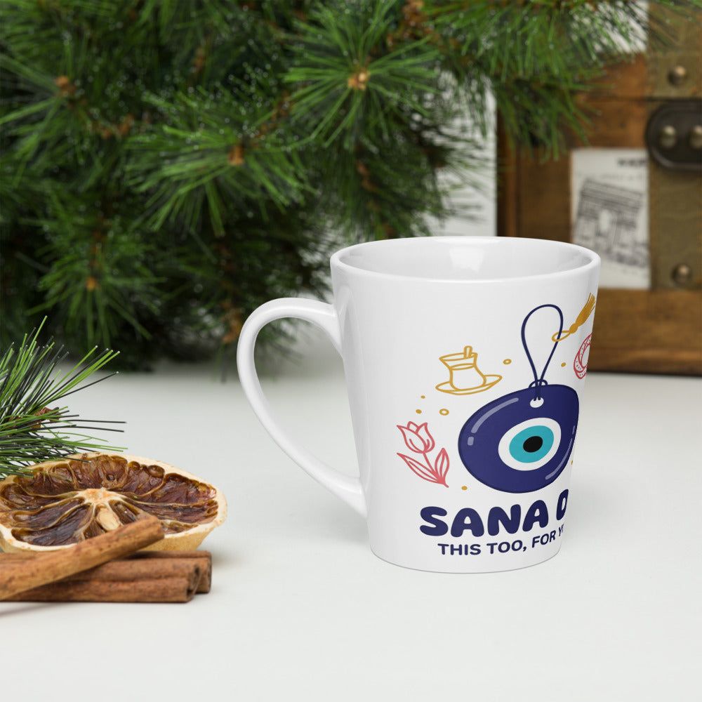Sana Da Latte Mug, 12 oz, Roots & Talks - lifestyle photo 3