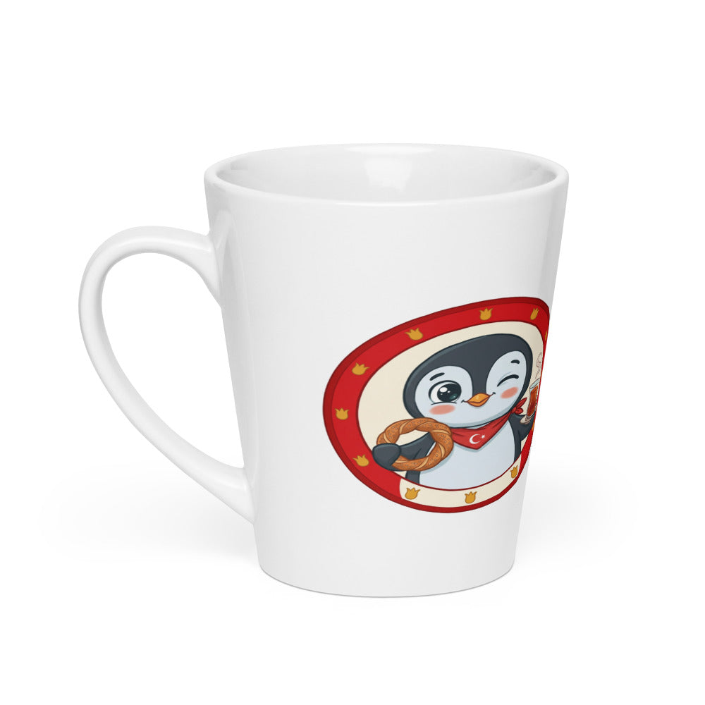 Simit and Tea Badge Latte Mug, 12 oz, Roots & Talks - product photo