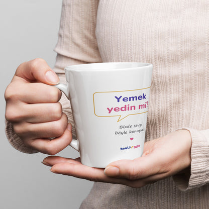 Yemek Yedin Mi? Latte Mug, 12 oz, Roots & Talks - lifestyle photo 1