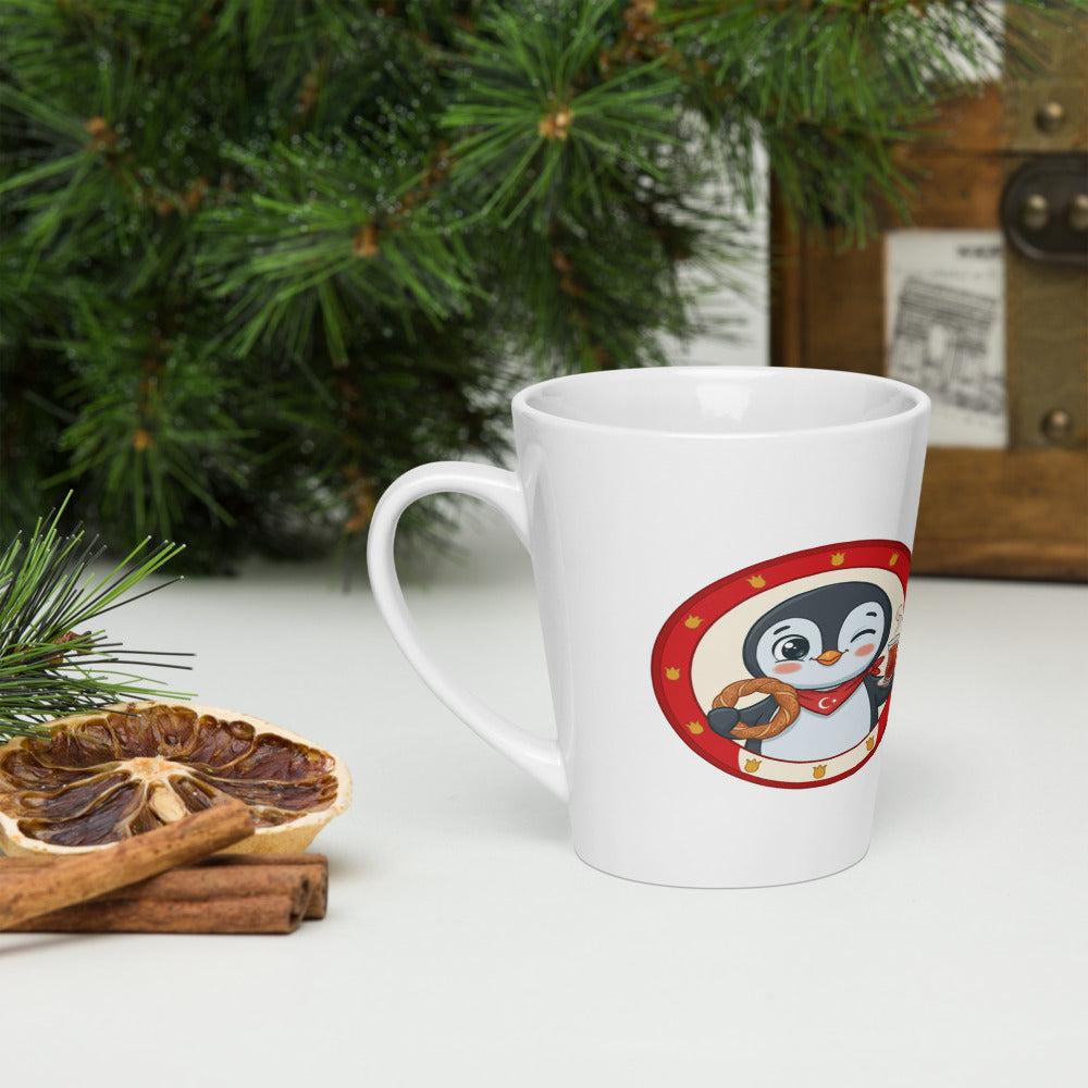 Simit and Tea Badge Latte Mug, 12 oz, Roots & Talks - lifestyle photo 3