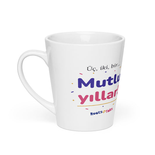 Üç, İki, Bir, Mutlu Yıllar Latte Mug, 12 oz, Roots & Talks - product photo