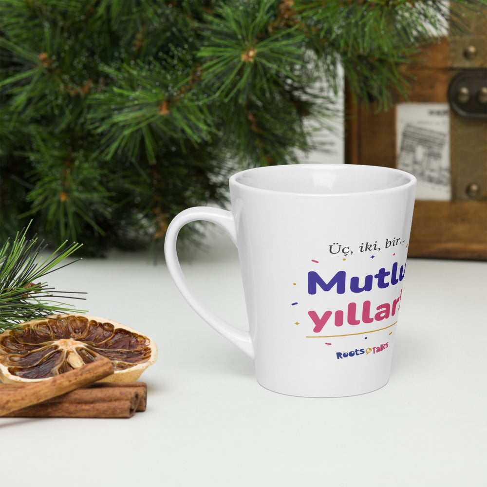Üç, İki, Bir, Mutlu Yıllar Latte Mug, 12 oz, Roots & Talks - lifestyle photo 3
