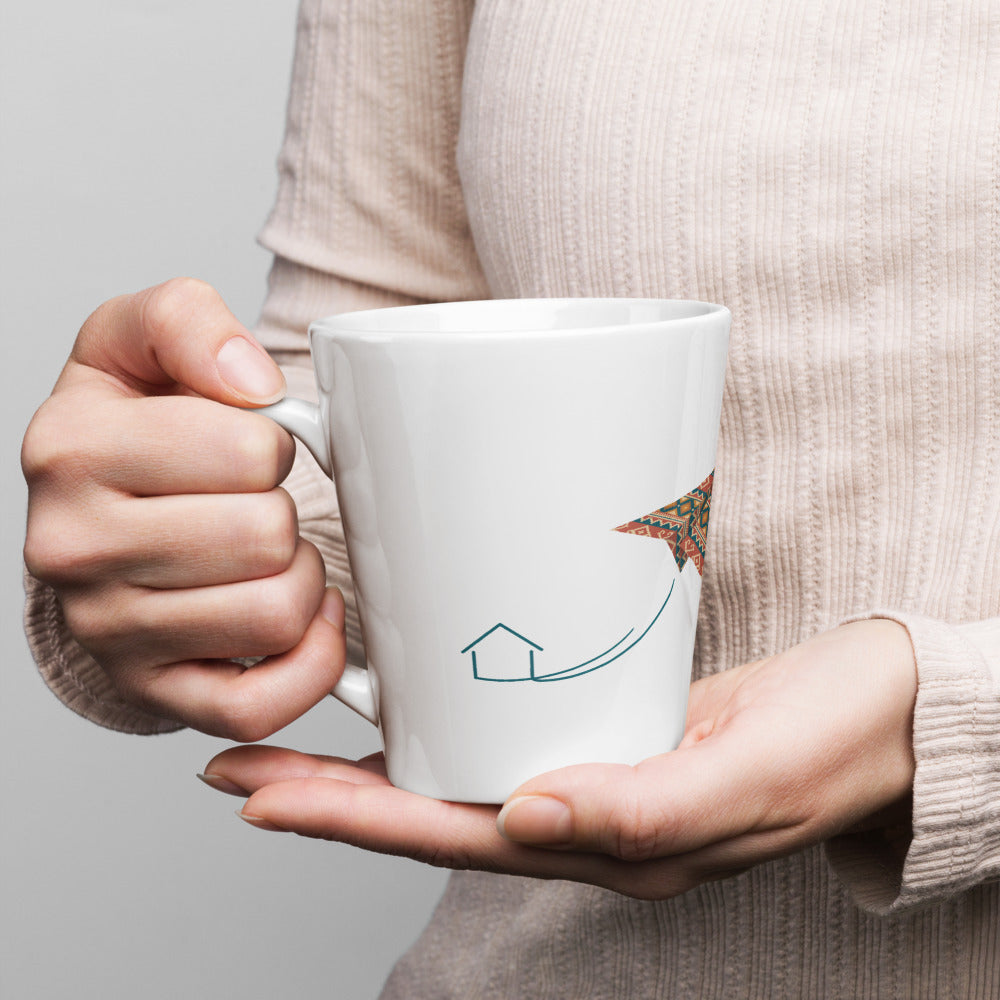 Kilim Flight Latte Mug, 12 oz, Roots & Talks - lifestyle photo 1