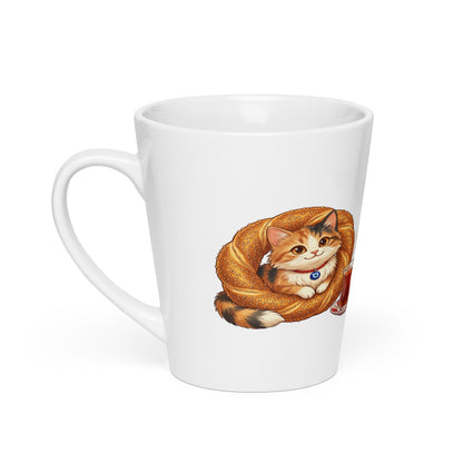 Susam the Simit Kitten Latte Mug, 12 oz, Roots & Talks - product photo