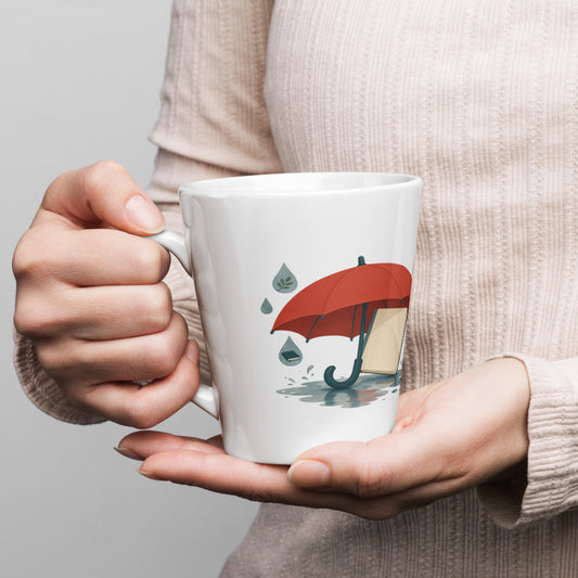 Word Umbrella Latte Mug, 12 oz, Roots & Talks - lifestyle photo 1