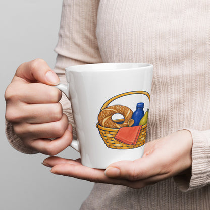 Picnic Basket Latte Mug, 12 oz, Roots & Talks - lifestyle photo 1