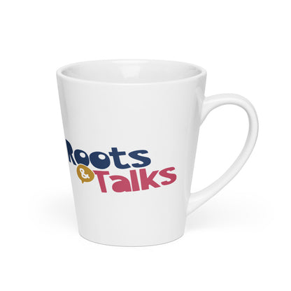 Bilingual & Proud Latte Mug, 12 oz, Roots & Talks - Right