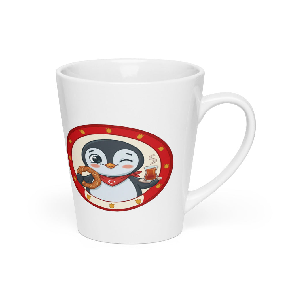 Simit and Tea Badge Latte Mug, 12 oz, Roots & Talks - Right