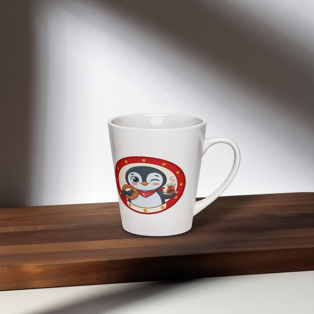 Simit and Tea Badge Latte Mug, 12 oz, Roots & Talks - lifestyle photo 2