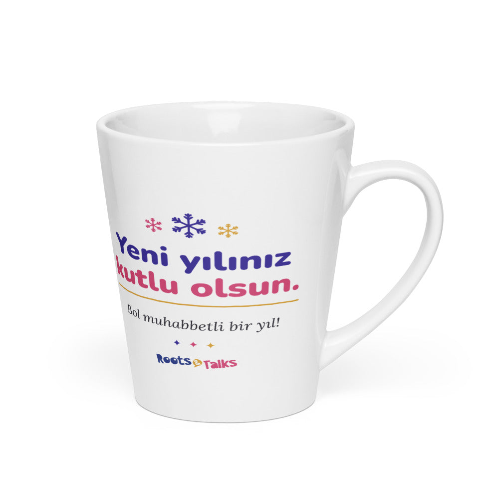 Yeni Yılınız Kutlu Olsun Latte Mug, 12 oz, Roots & Talks - Right